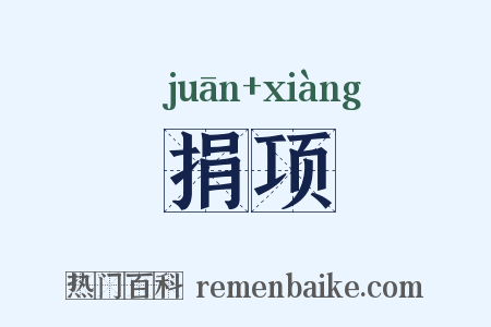 捐项是什么意思的图片